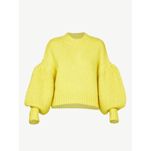 NEW Lime Green Scoop Women's Cropped Bobble Sweater XL - Picture 3 of 16